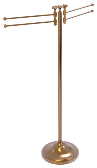Towel Stand with 4 Pivoting Swing Arms, Brushed Bronze