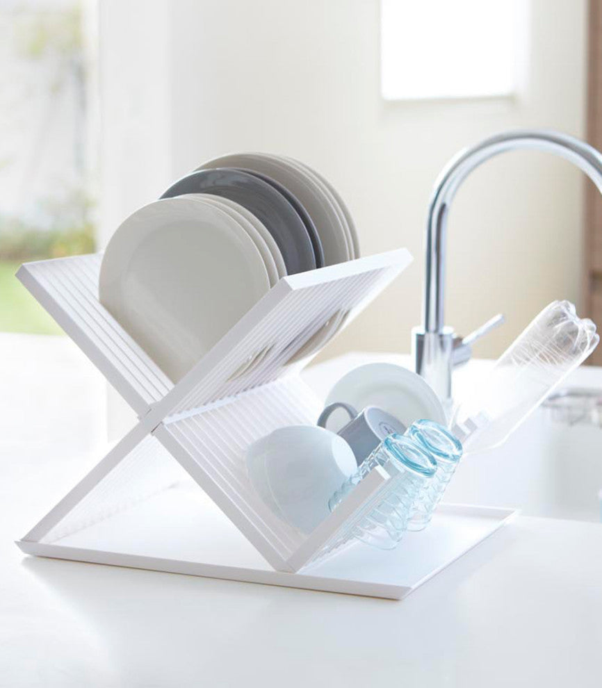 Tower X-Shaped Dish Drainer Rack, White