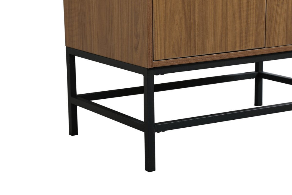 Home Living 19" Modern Walnut Brown-Light Bathroom Vanity