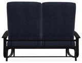 Belle Isle Cushion Deep Seating 2-Seat Glider, Indigo/Black