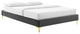 Sutton Full Performance Velvet Bed Frame Charcoal