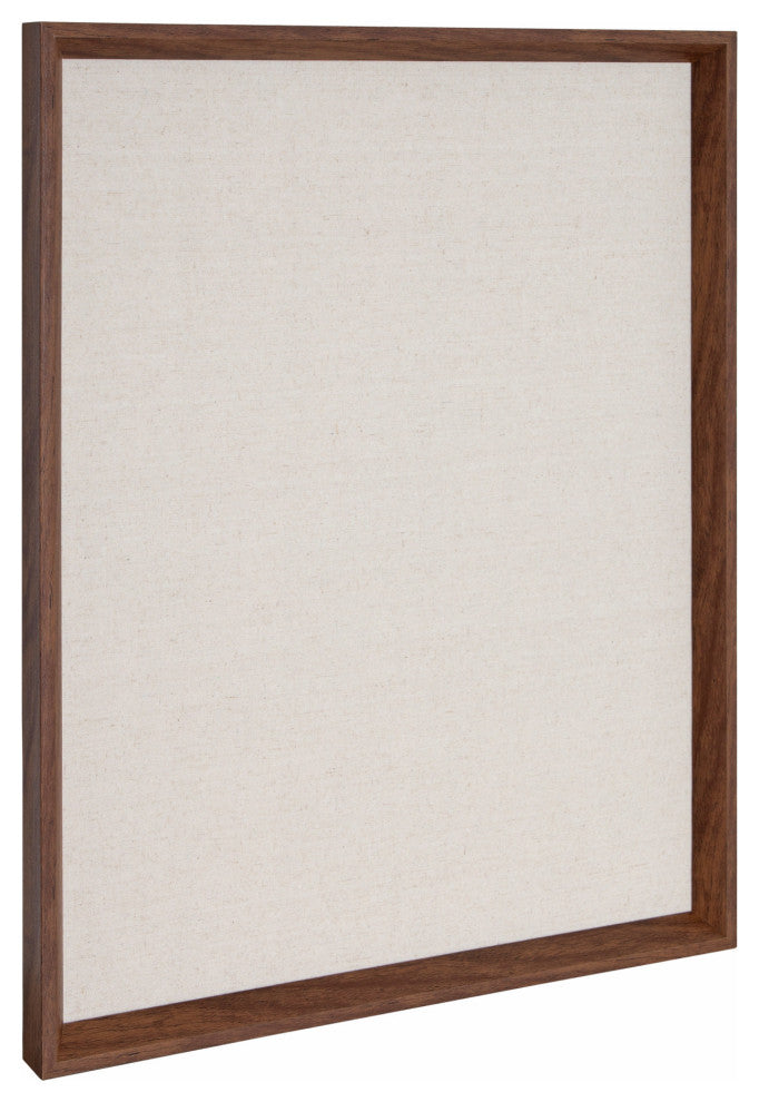 Calter Framed Linen Fabric Pinboard, Walnut Brown 21.5x27.5