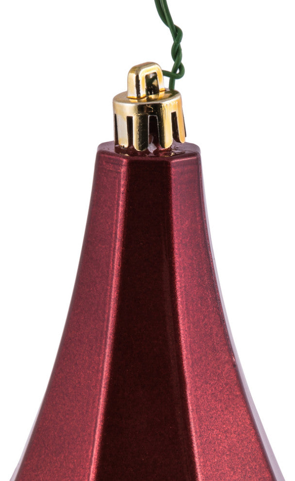 Vickerman Mc191021D 8" Berry Red Candy Finish Diamond Finial Ornament