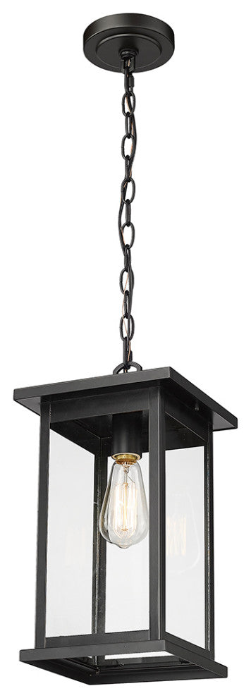 1 Light 8.5" Powder Coat Black Outdoor