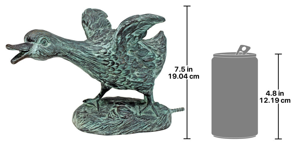 Running Bronze Duck Statue