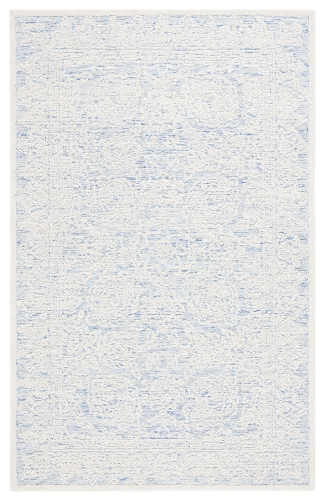 Safavieh Couture Ebony Collection EBN102 Rug, Blue/Ivory, 10'x14'