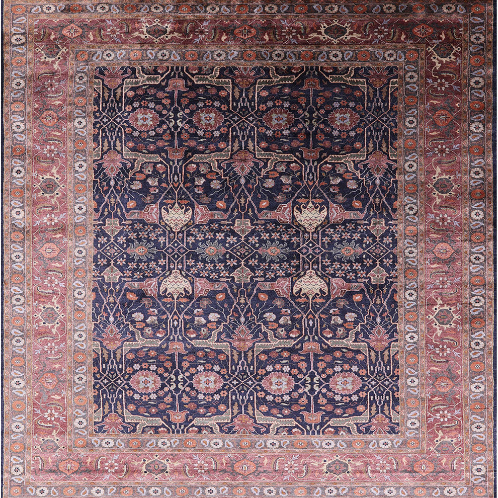 Ahgly Company Indoor Square Mid-Century Modern Area Rugs, 4' Square