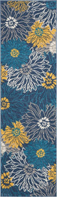 Nourison Passion Blue Area Rug, 2'2"x7'6"