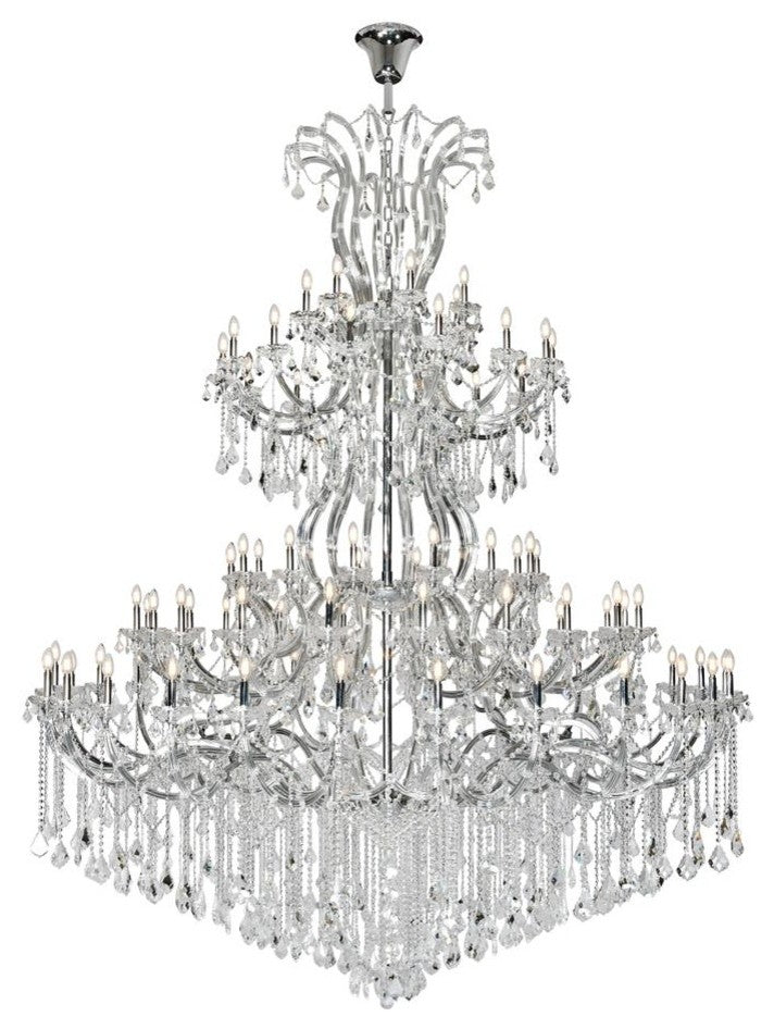 Maria Theresa 84-Light Chrome Chandelier, Crystal: Royal Cut