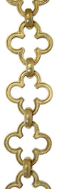 Brass Cross Chandelier Chain, Various Finishes, Polished Brass, U42