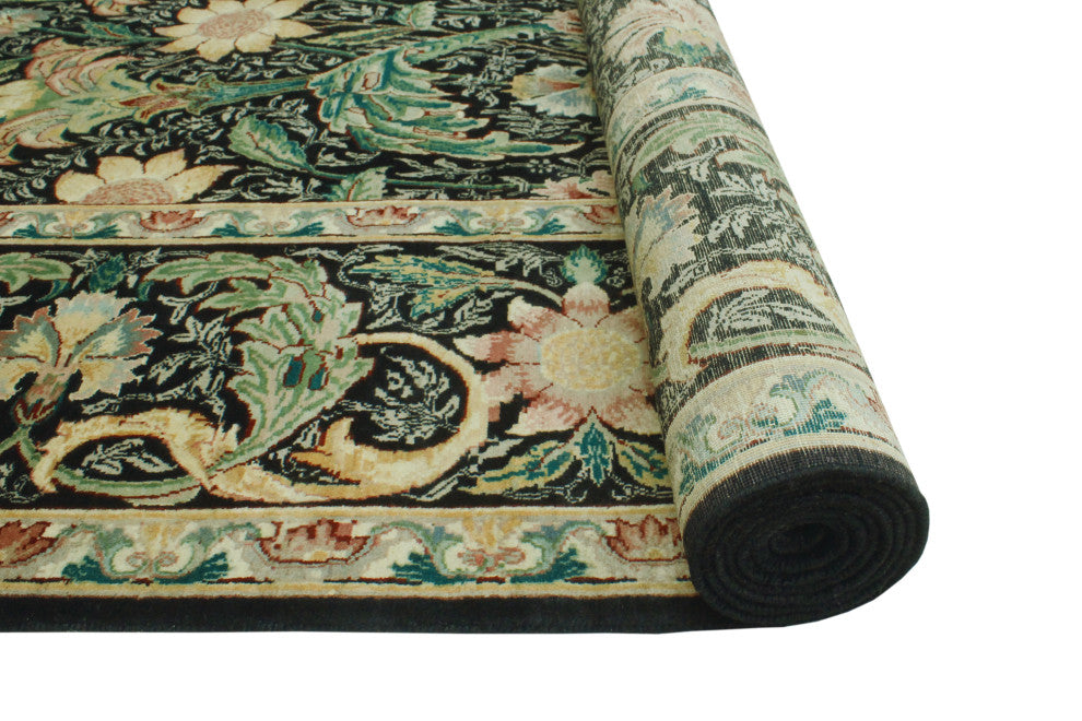Pak-Persian Diogenes Black/Gold Rug, 9'0x12'4