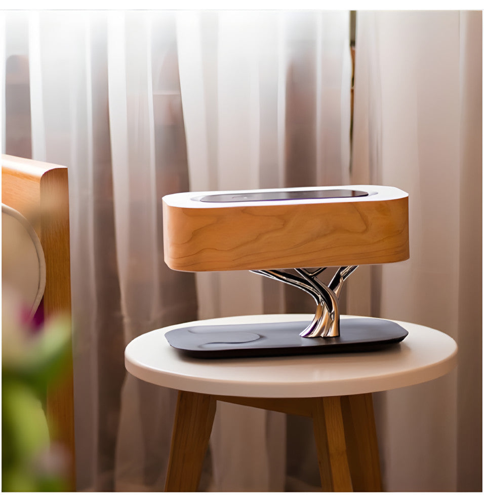 Tree Shape LED Accent Lamp With Music Bluetooth Speaker & Wireless Phone Charger