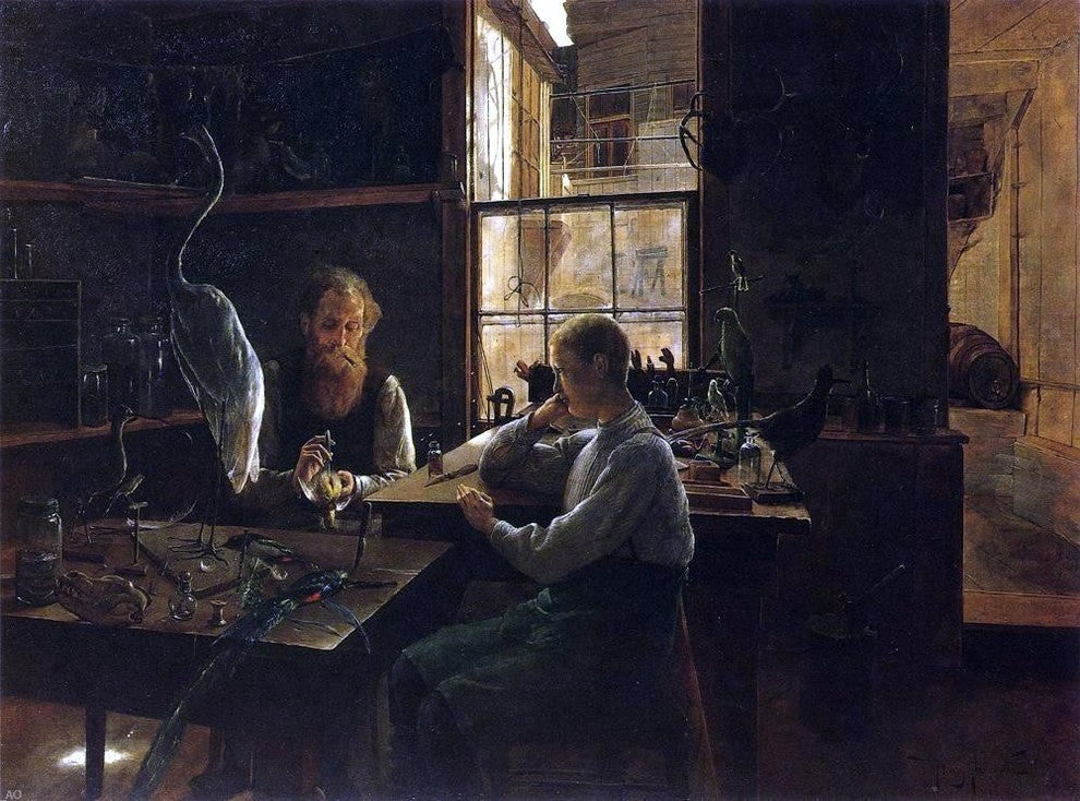 Henry Alexander The First Lesson (also known as The Taxidermist) Wrapped Canvas