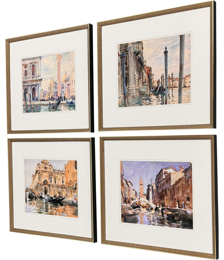 Venice Framed Art, 4-Piece Set