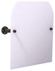 Pipeline Frameless Arch Wall Mounted Tilt Mirror, Matte Black