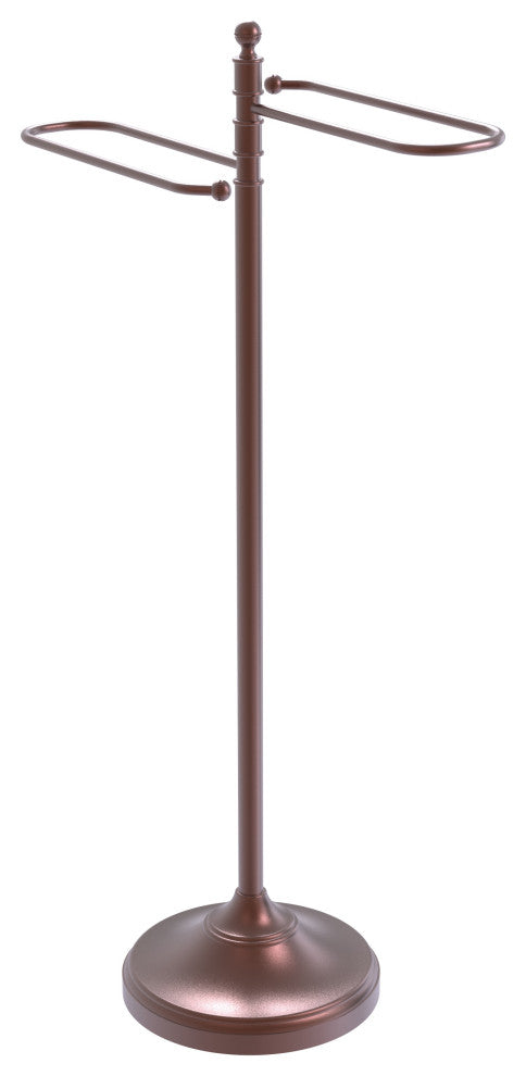 Traditional Free Standing Floor Bath Towel Valet, Antique Copper