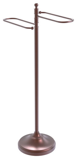 Traditional Free Standing Floor Bath Towel Valet, Antique Copper