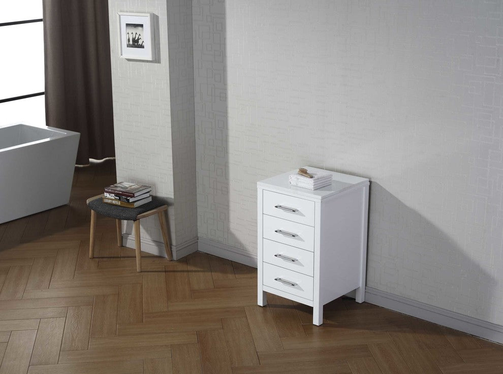 Dior 18" Side Cabinet, White