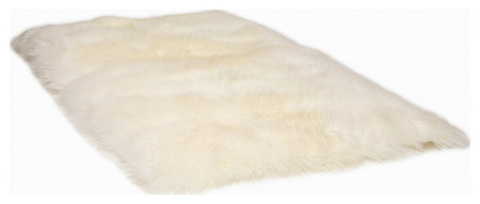 3' X 5' Natural Rectangular Sheepskin Area Rug