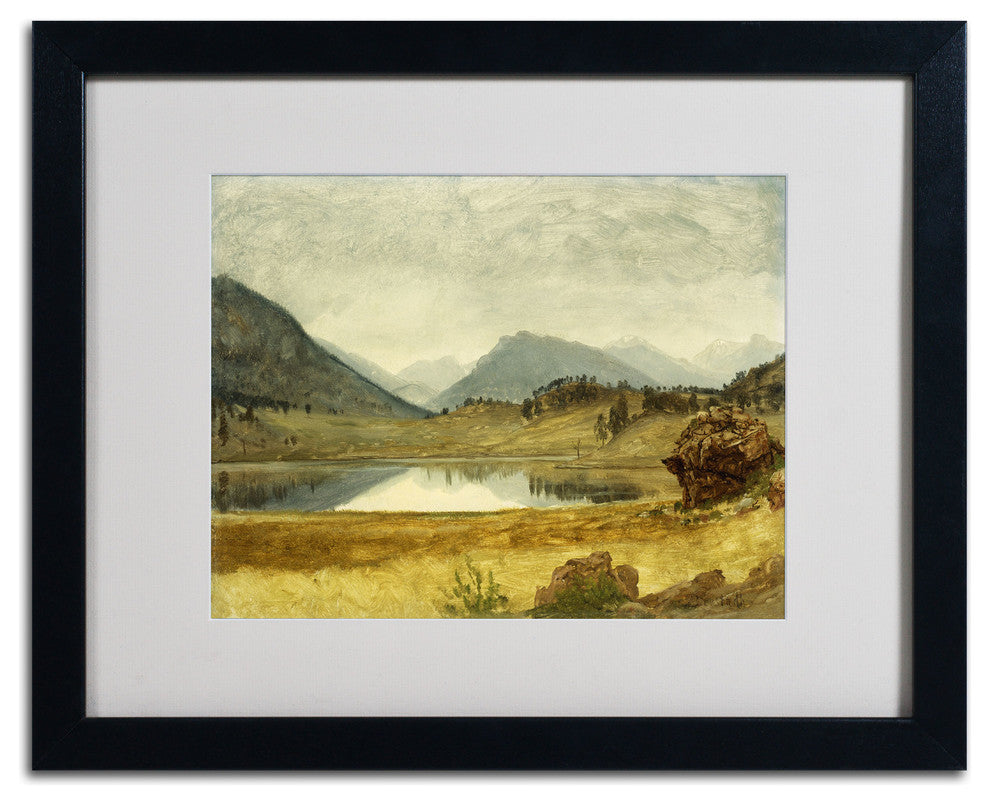 'Wind River Country' Matted Framed Canvas Art by Albert Biersdant