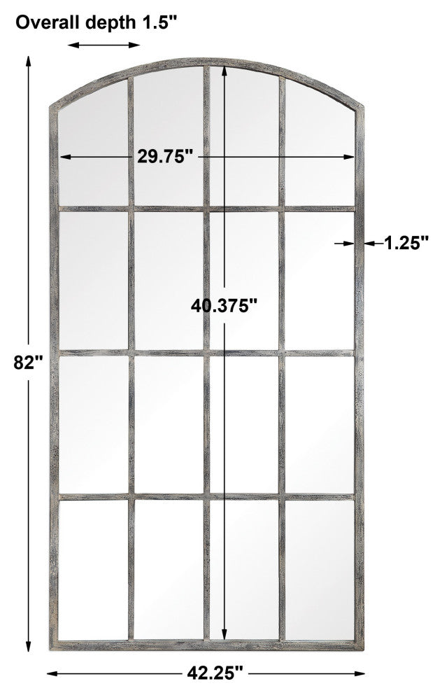 Uttermost Amiel Ivory Arched Mirror