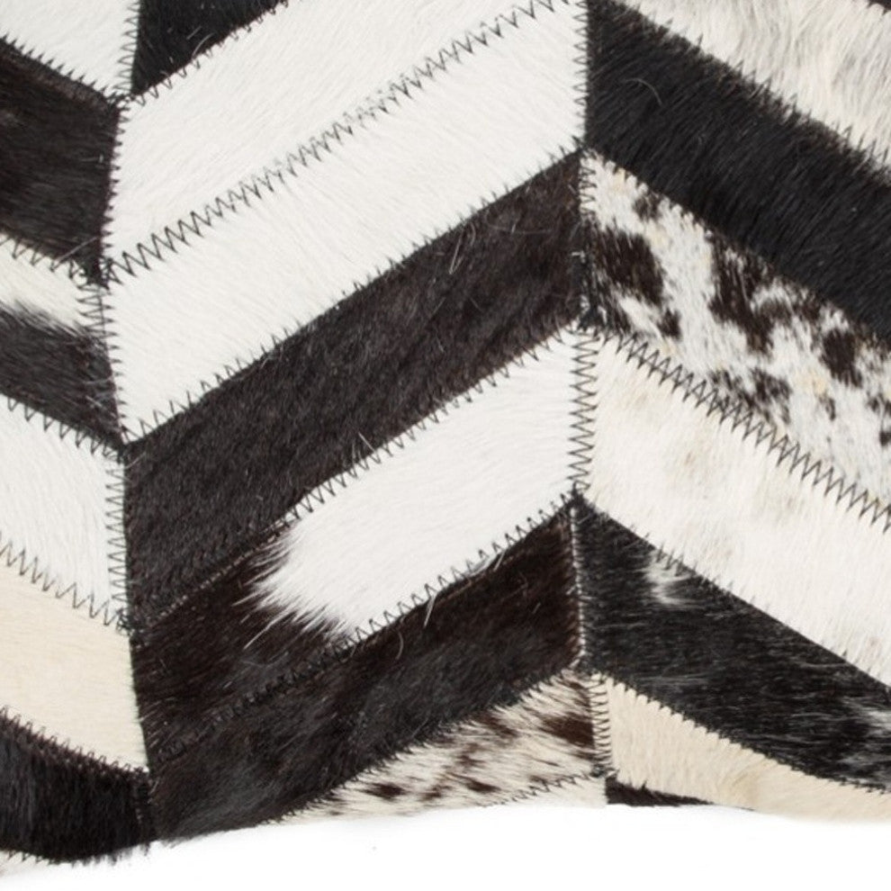 HomeRoots 12" x 20" x 5" Black And Natural Pillow
