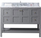 Winterfell 48" Single Bathroom Vanity Set, Gray With Mirror