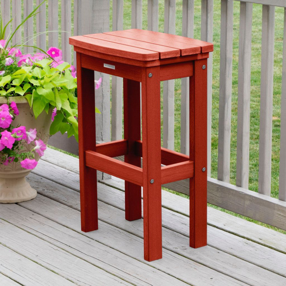 Lehigh Bar Height Stool, Rustic Red