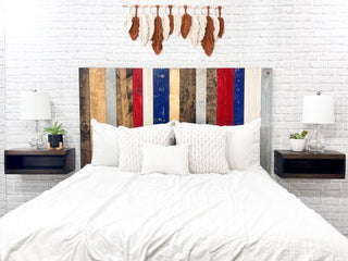Handcrafted Headboard, Hanger Style, Americana Mix, Full