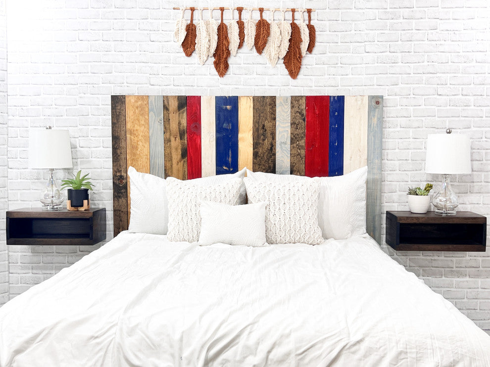 Handcrafted Headboard, Hanger Style, Americana Mix, Full