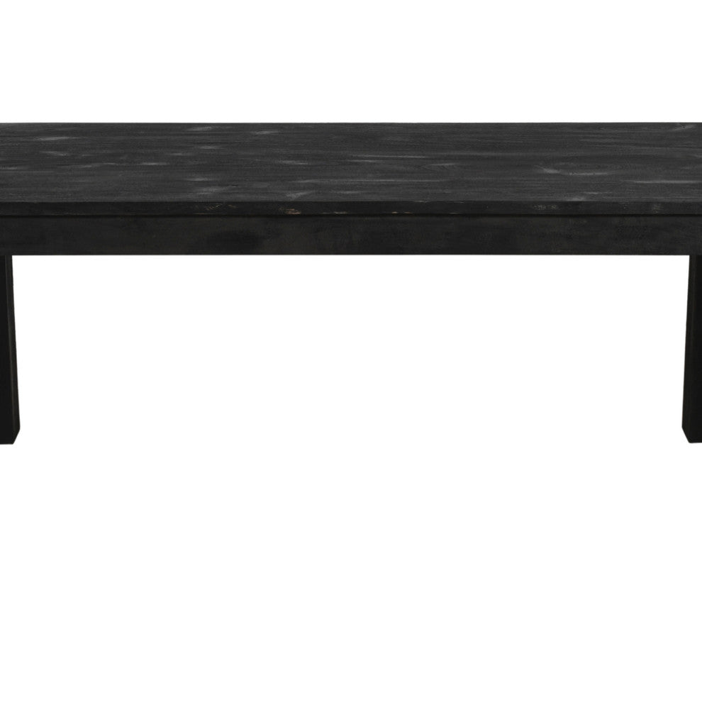 72" Dark Gray Rectangular Solid Wood Dining Table