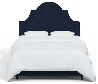 High Arched Bed With Border, Velvet Ink, Twin