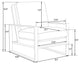 LeisureMod Jefferson 3-Piece Set With Coffee Table and 2 Arm Chairs, Gray