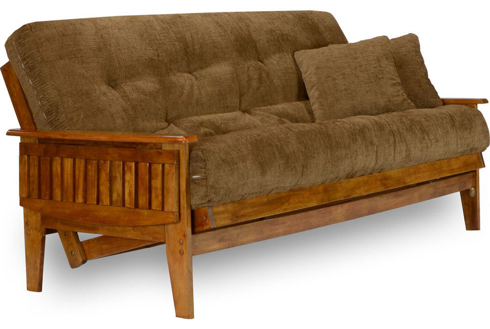 Eastridge Futon Set - Frame, Premium 8" Mattress, Full, Oxford Bronze
