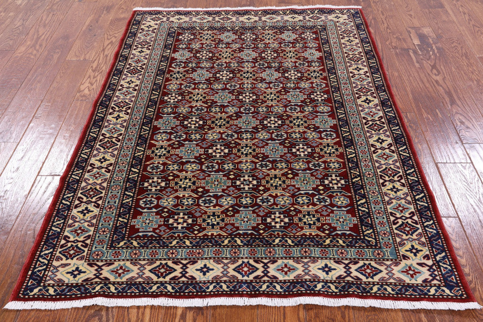 4' 3" X 5' 9" Shirvan Hand Knotted Wool Rug Q6677