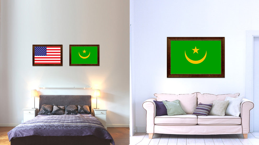 Mauritania Country Flag Canvas Print, 15"x21"