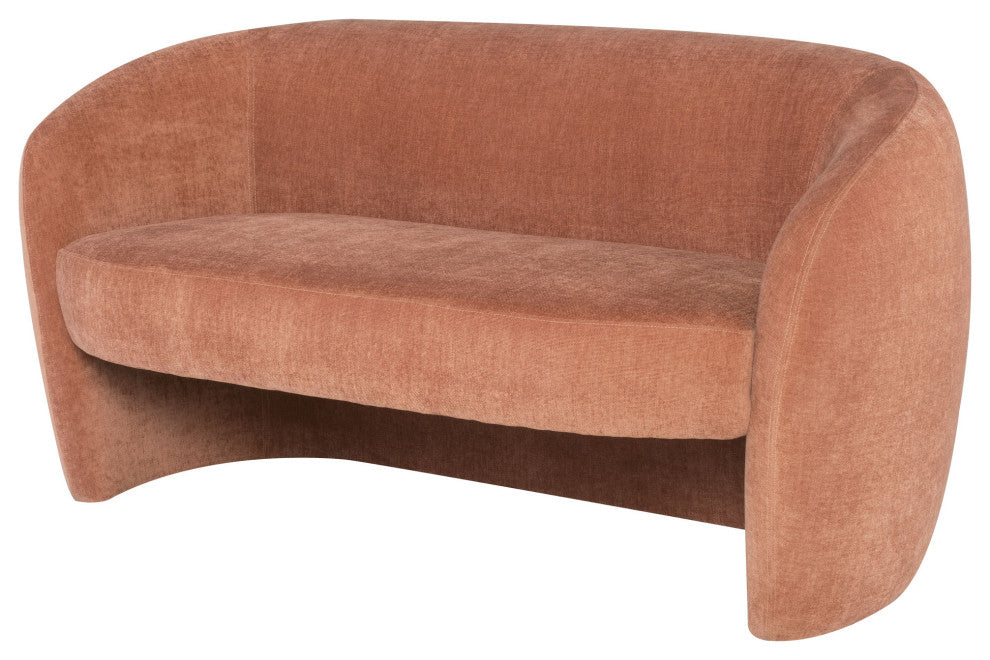 Clementine Nectarine Fabric Double Seat Sofa