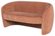 Clementine Nectarine Fabric Double Seat Sofa
