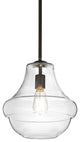 Pendant 1-Light, Clear Glass, Olde Bronze