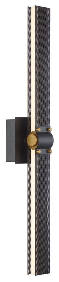 Contemporary Sconce, Matte Black/Gold