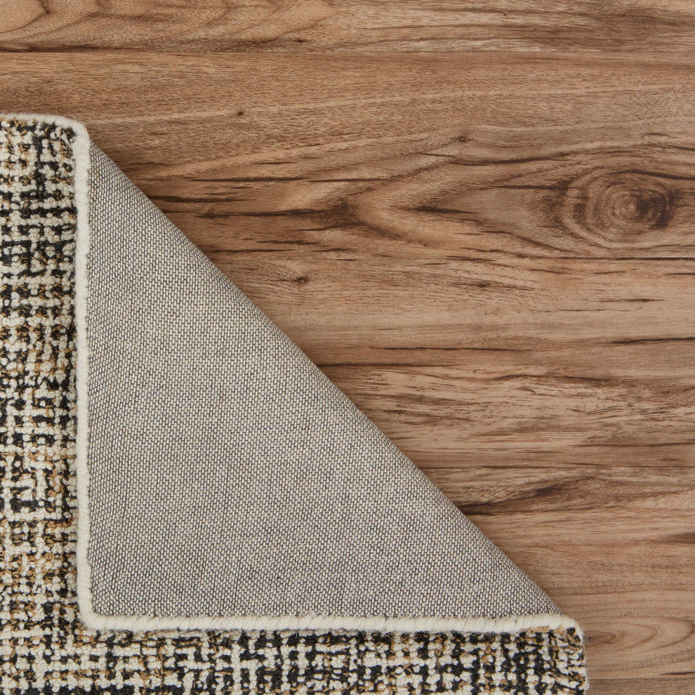 5" x 8" Charcoal Interwoven Maze Area Rug
