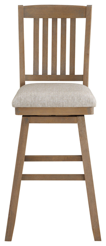 Madison Mission Oak High Back Wood Bar Stool, 42.5 in.