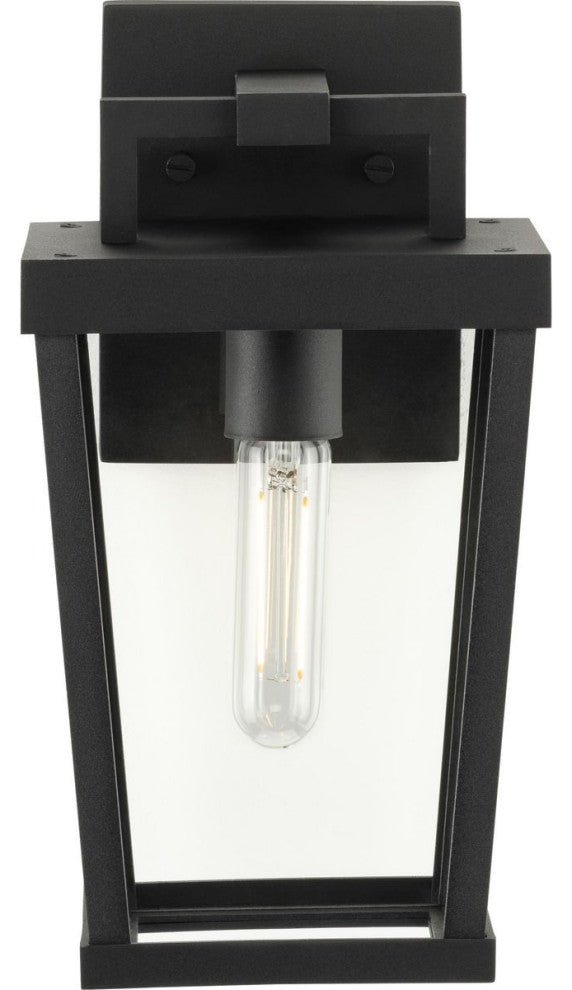 Tryon One-Light Black New Traditional Outdoor Wall Lantern, 7x7x12.62"