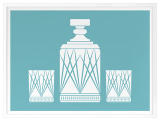 A Gentleman's Drink Fine Art Print, White, 24"x32"