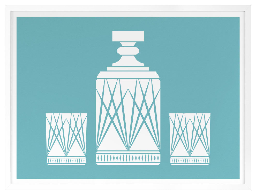 A Gentleman's Drink Fine Art Print, White, 24"x32"