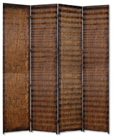 HomeRoots 1" x 84" x 84" Brown Wood Screen