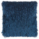 Nourison Home 20"x20" Mina Victory Shag Soft Ribbon Shag Navy Throw Pillows