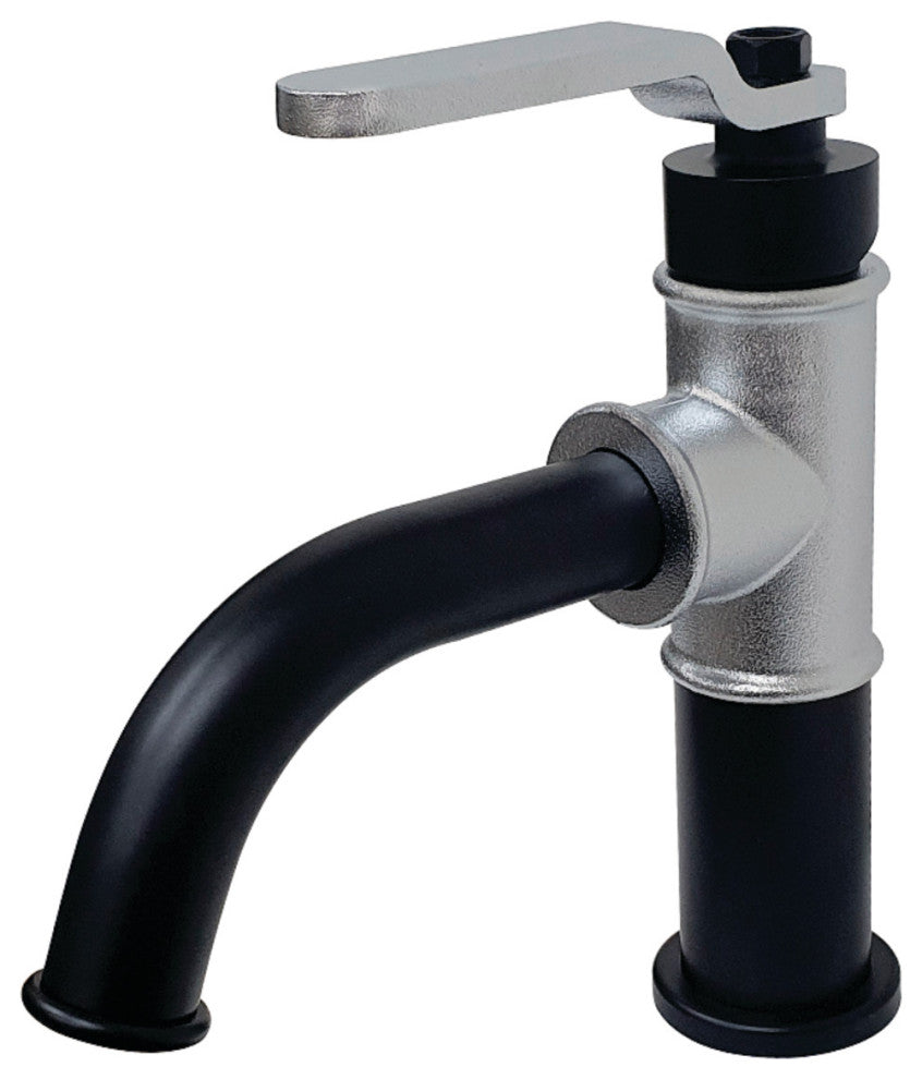 KS2821KL Single-Handle Bathroom Faucet With Push Pop-Up, Matte Black/Chrome