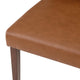 Side Chair and Table Set, Faux Leather, Drak Brown Tan, Cafe Bistro Restaurant