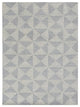 7'x10' Gray and Light Gray Wool Geometric Hand Tufted Area Rug